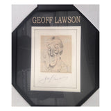 CRICKET-GEOFF LAWSON Australian Test Cricketer CARICATURE SIGNED FRAME