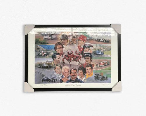 CAR RACING-Grand Prix Legends Signed Poster Framed- Signed by Jack Brabham