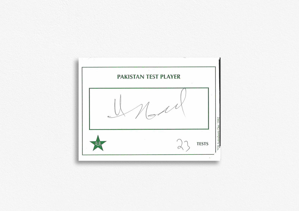 Pakistani Test Cricketer Card Signed - Haroon Rasheed ...