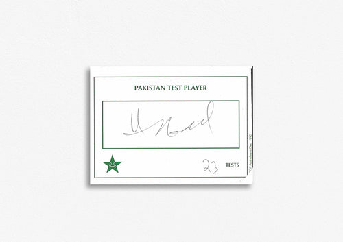 Pakistani Test Cricketer Card Signed - Haroon Rasheed
