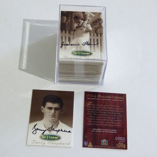CRICKET-The Heritage Collection Signed Cricket Cards Unframed
