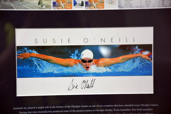 Australian Olympic Stamp Sheets Signed Susie O'Neill