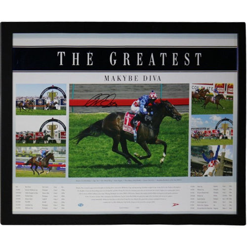 HORSE RACING-MAKYBE DIVA- "The Greatest"/Framed/Signed by Glen BOSS