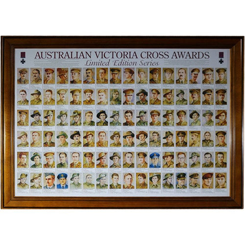 MILITARY-Australian Vic Cross Awards Framed
