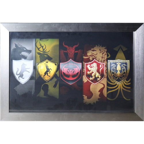 TV-Game of Thrones House Emblems Poster Framed