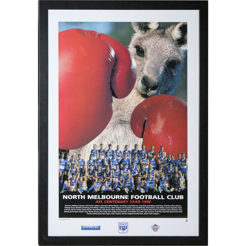 North Melbourne Football Club - AFL Centenary Year 1996 Print Framed