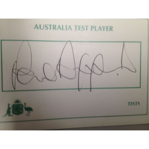 Australian Test Cricketer Card Signed - Paul Reiffel