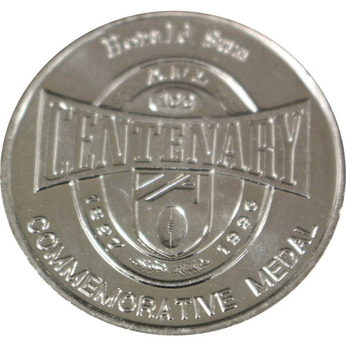 Afl Centenary Commemorative Medal - Herald Sun