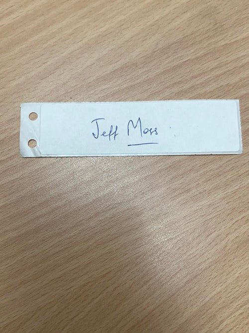 Australian Test Cricketer Card SIGNED - Jeff Moss