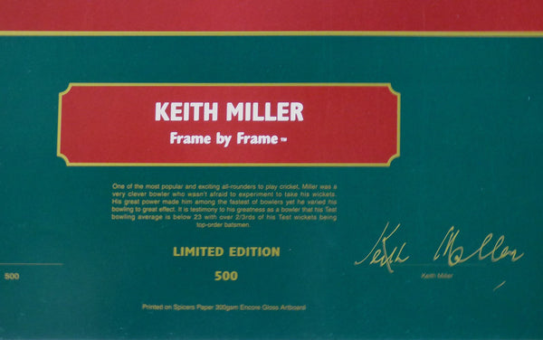 Keith Miller Frame By Frame Bowling Signed