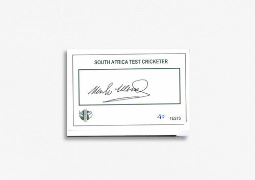 South African Test Cricketer Card Signed - Kepler Wessels