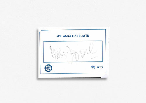 Sri Lanka Test Cricketer Card Signed - M. Jayawardena