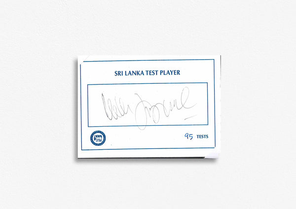 Sri Lanka Test Cricketer Card Signed - M. Jayawardena