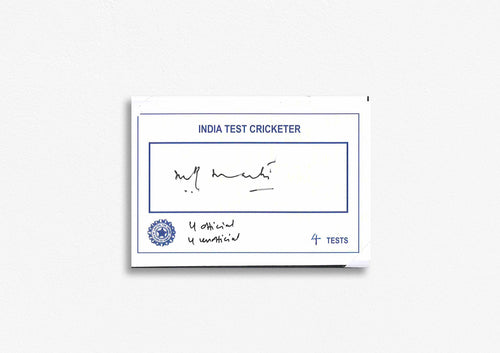 Indian Test Cricketer Card Signed - M.K Mantri