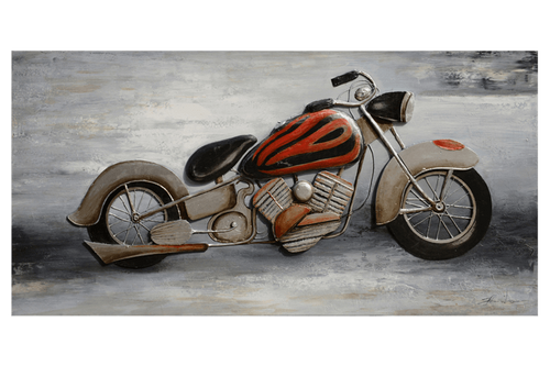 3D Cruiser Motorcycle Oil Painting