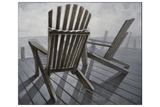 3D - Deck Chairs  Framed Canvas