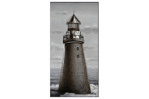 3D - Lighthouse  Framed Canvas