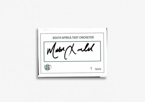 South African Test Cricketer Card Signed - Martin Van Jaarveld