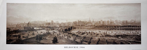 Melbourne 1906 Skyline Print