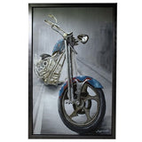 3D - Chopper Motorcycle  Oil Painting