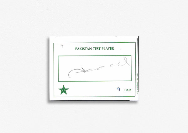 Pakistani Test Cricketer Card Signed - Naved Ul Hasan