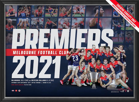 MELBOURNE-FRAMED MELBOURNE FOOTBALL CLUB 2024 SQUAD SIGNED GUERNSEY