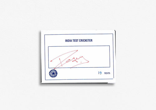Indian Test Cricketer Card Signed - Parthic Patel