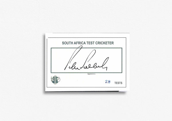 South African Test Cricketer Card Signed - Peter Pollock