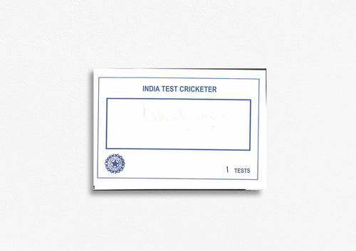 Indian Test Cricketer Card Signed - Rakesh Sukla