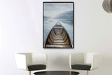 3D Row Boat Framed Canvas