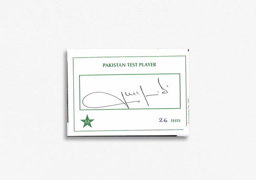 Pakistani Test Cricketer Card Signed - S. Afridi