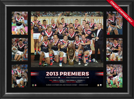 NRL- SYDNEY ROOSTERS 2018  PREMIERS SIGNED 'PREMIERSHIP PERFECTION'