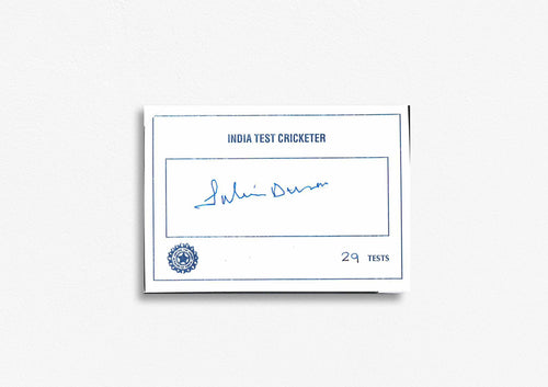 Indian Test Cricketer Card Signed - Salim Durani