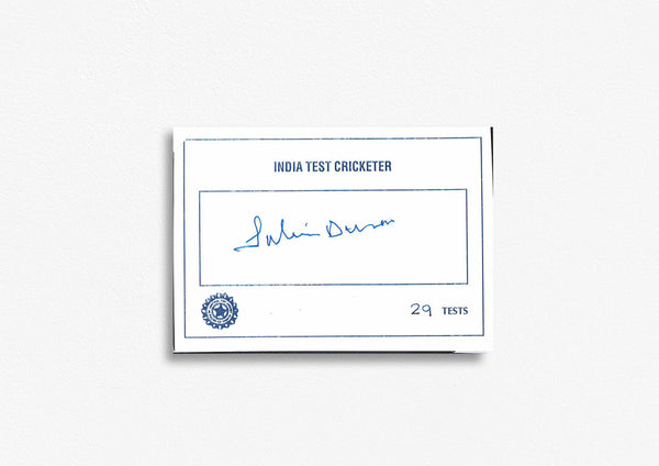 Indian Test Cricketer Card Signed - Salim Durani