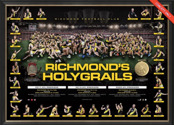 RICHMOND HOLY GRAILS 2017 2019 2020/Premierships/FRAMED