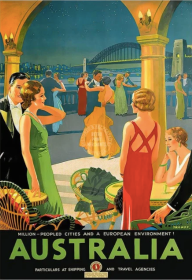 Australian Art - Sydney Australia 1932 - Vintage Poster/Framed