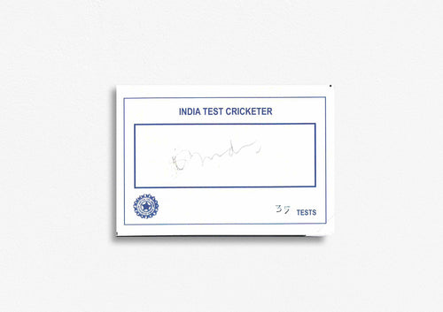 Indian Test Cricketer Card Signed - Shival Yadev
