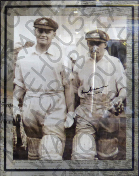 Donald Bradman - Australian Captain Signed Framed Print