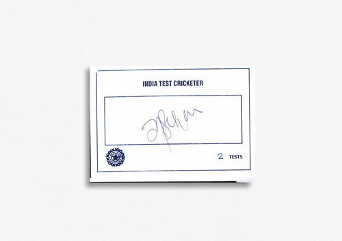 Indian Test Cricketer Card Signed - T. Sekhar