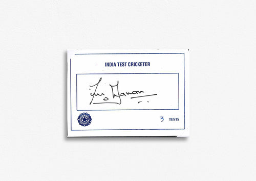 Indian Test Cricketer Card Signed - T. Yohanan