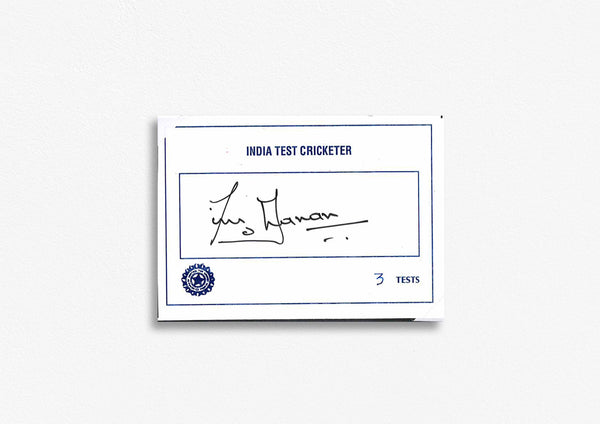 Indian Test Cricketer Card Signed - T. Yohanan