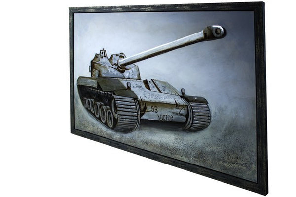 3D - Tank  Framed Canvas