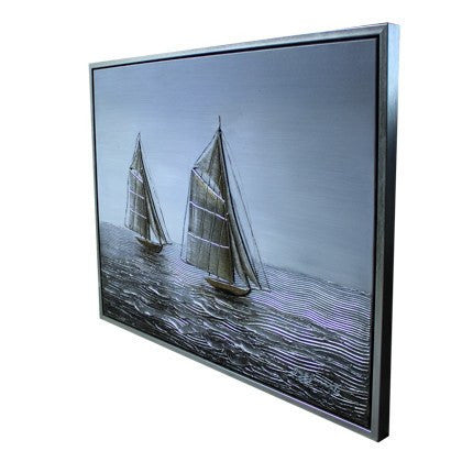 3D - Two Ships  Oil Painting