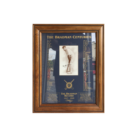 Bradman Signed photo with Ashes Replica Urn
