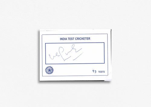 Indian Test Cricketer Card Signed - V.V.S. Laxman