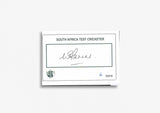 South African Test Cricketer Card Signed - W. Farrer
