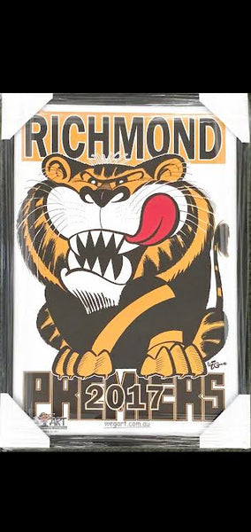 Richmond Tigers 2017 WEG Art Premiership Poster/Framed