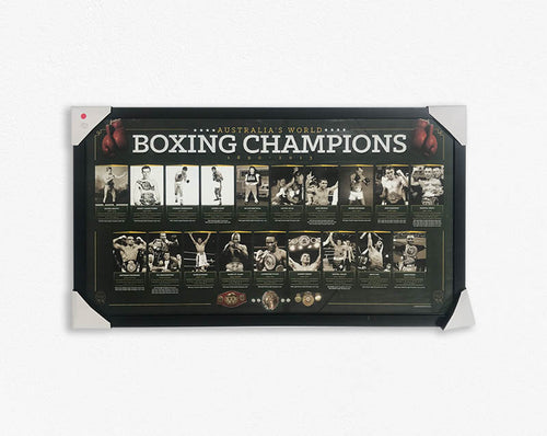 Boxing Champions of Australia 1890 - 2013 Poster Framed