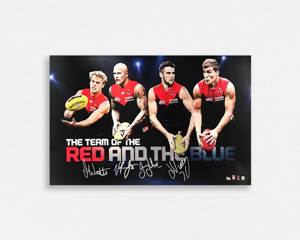 Melbourne 'Team of the red and the blue' signed poster