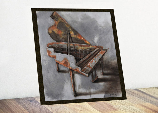 3D- Piano  Oil Art